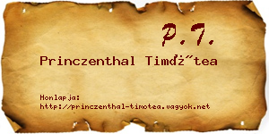 Princzenthal Timótea névjegykártya